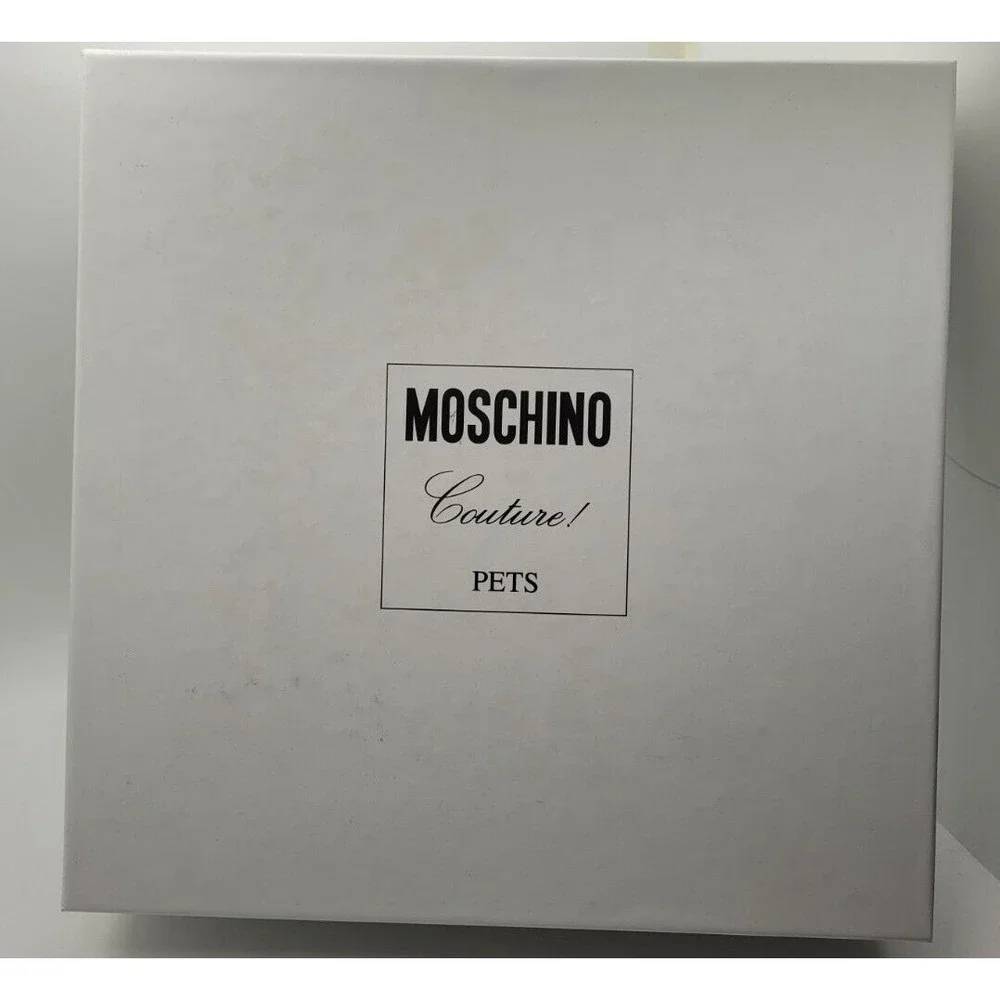MOSCHINO Couture Logo Printed Ceramic Dog Bowl New